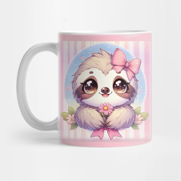 Adorable Kawaii Sloth by PhotoSphere